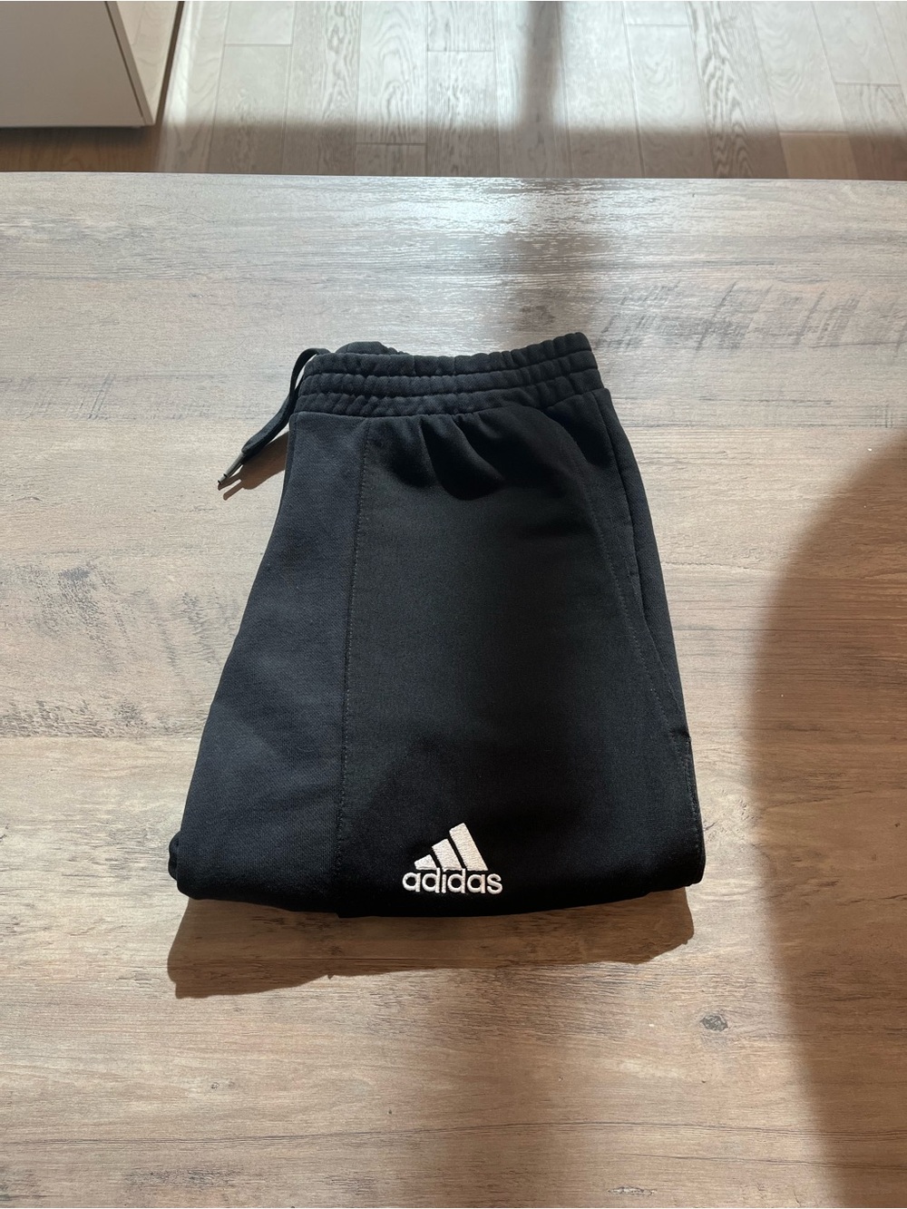 adidas Black Jogger Sweatpants with White Logo